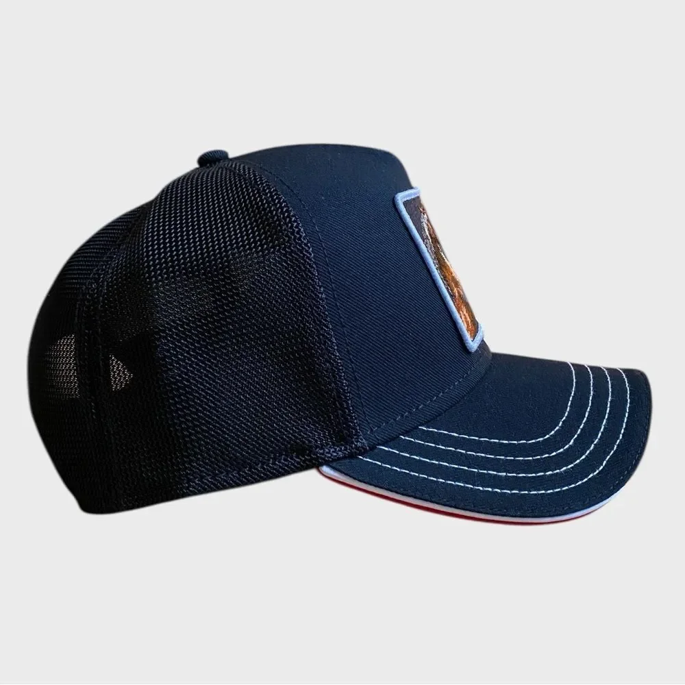 NWT GOORIN BROS. Horse Power HP The Farm Trucker Hat Cap One Size Black Red NEW